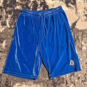 Blue Velour Men's Shorts